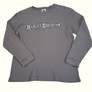 Harley-Davidson Olive Green Long Sleeve Shirt Size L